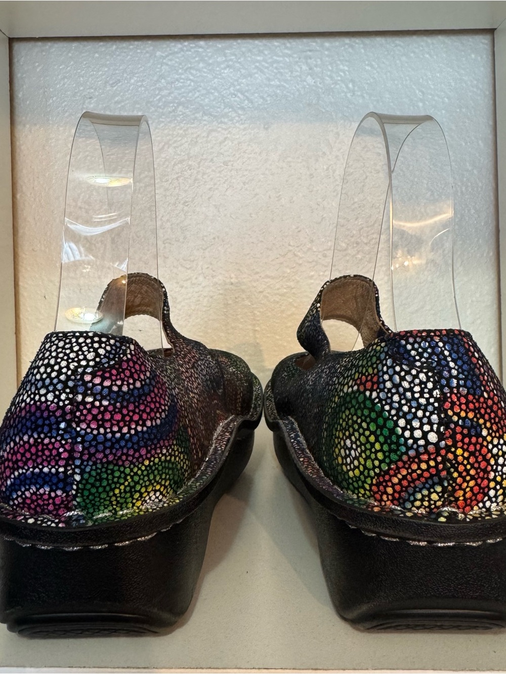 Alegria Womens Multicolor Leather Mary Jane Clogs Shoes Size 6 Colorful Comfort - Picture 3 of 14